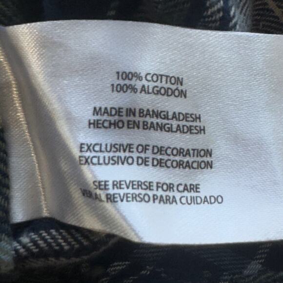 GAP RELAXED FIT AMELIA PLAID‎ BUTTON UP FLANNEL IN SEA SPRAY NWT WOMEN'S SIZE XS - Picture 13 of 14